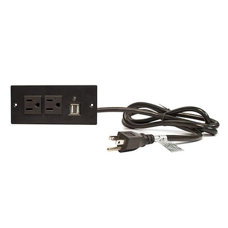 Raffel Outlet Strip, USB, 6 ft. RA.PS.2P.2USB.LTUL
